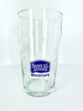 Samual Adams Winter Lager Beer Glass - Blue Logo - Breweriana - Barware