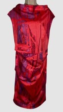 Rene Ruiz Collection Women's Pink Print Sleeveless Cowl-Neck Dress Size 14