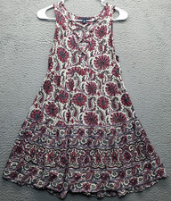 American Eagle Outfitters A-Line Dress Womens 2XS Multi Floral Criss Cross Neck
