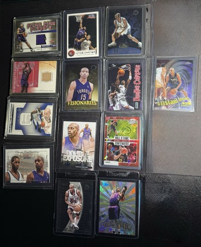 13-card VINCE CARTER LOT: Game-Used Jersey, Numbered, Inserts + MORE