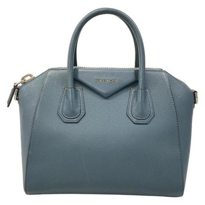 Givenchy Small Antigona Blue Leather Bag Used From Japan