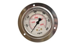 NOSHOK 0-6000 PSI Analog Pressure Gauge 2.5" Dial Panel Mount Brass 197-25