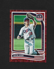 2024 Panini USA Baseball Stars & Stripes Austin Overn #173 Red Parallel 56/199