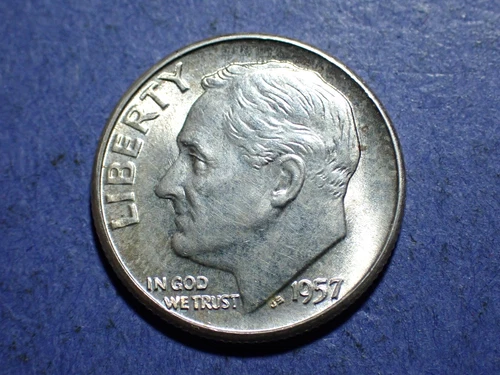 1957 Roosevelt Dime  Borderline Uncirculated