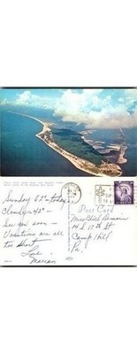 Dauphin Island AL 1960s Aerial View: Mobile Bay Gulf Coast Resort Locale