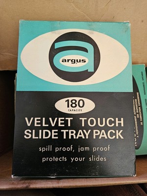 Lot of 3 Vintage Argus 60 Slide Magazine Trays Model 587 w/ Boxes GC