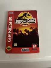 Jurassic Park (Sega Genesis, 1993) CIB Complete W/ Cardboard Box & Reg Card! 