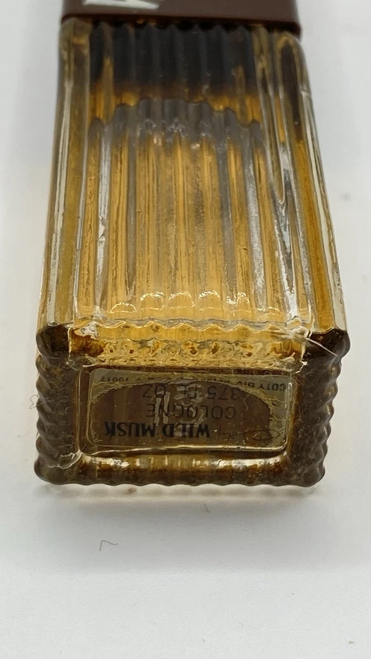 Cartera Coty Wild Musk Colonia Splash 0,375 oz tamaño vintage RARA Foto 3 de 3