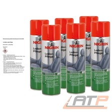 6x 400ml NIGRIN LEDER-PFLEGE LEDERPFLEGE LEDERREINIGER REINIGER SPRAY GLATTLEDER