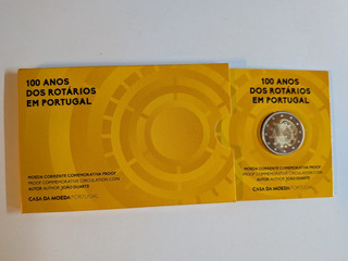 Coincard mit 2 Euro Gedenkmünze Portugal 2026 PP Rotary Club Blister