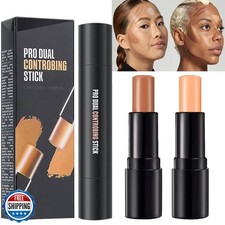 2 Colors Cream Contour Sticks Makeup Kit, Primer Face Highlighter Contouring