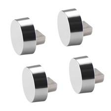 Mirror clips - zinc alloy glass clamp holder round for 6-7mm, 4 pcs