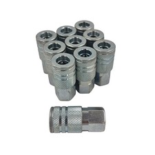 10PACK - I/M Industrial Style Air Quick Coupler 1/4" x 1/4" Female NPT - Steel