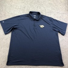 Nashville Predators Polo Shirt Mens XL Blue NHL Hockey Antigua Desert Dry