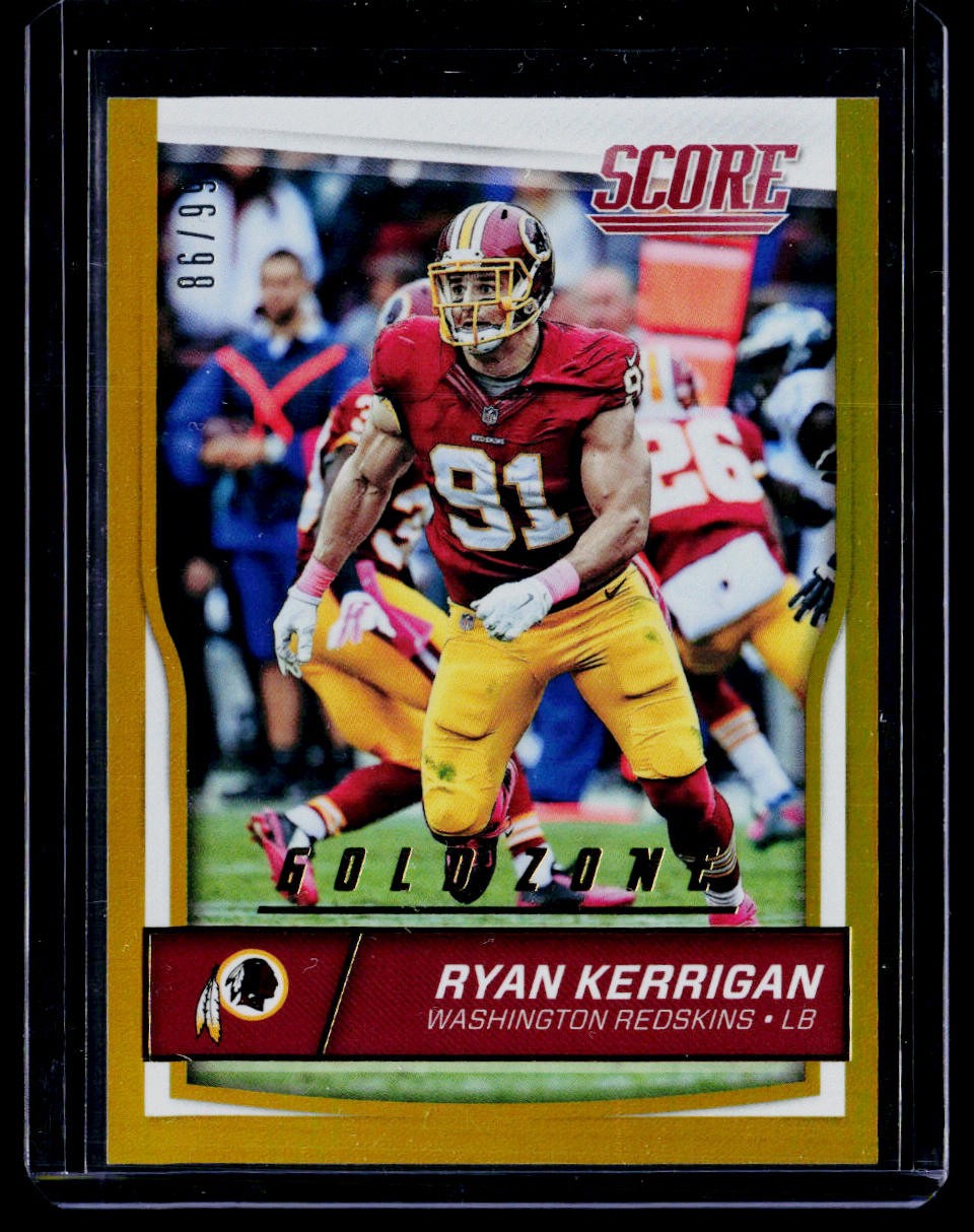 2016 Score #329 Ryan Kerrigan Jumbo Gold Zone #/99