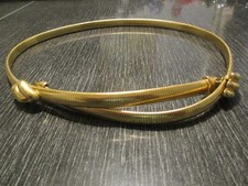 Vintage Estate Statement Runway Gay Boyer Gold Stretch Snake 24" Ladies Belt
