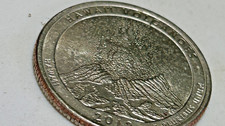 Hawtti Quarter Volcano from the State Quarters series. This uncirculated coin is