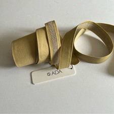 ADA HANDMADE LEATHER WRAP BELT PALE YELLOW OS NWT