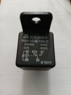 SUN HOLD RSV-1C-M-12H-D, COIL 12VDC, 40A/30A 14VDC Automotive Relay.