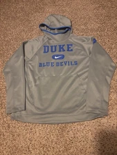 Nike Dri-Fit Duke Blue Devils Hoodie Gray Men’s Medium Pullover NCAA Read