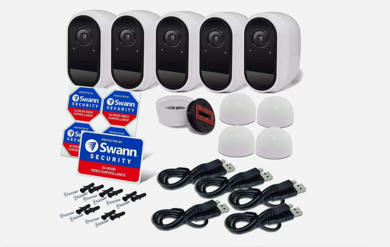 Swann Wire-Free Smart Security Camera 1080p HD &ndash; Indoor / Outdoor &ndash; White