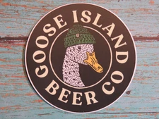 3" Beer STICKER ~ GOOSE ISLAND Brewing Co ~ Chicago, ILLINOIS Brewery Since 1988