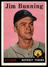 1958 Topps #115 Jim Bunning EX++ Excellent++ Tigers UER               ID:104207