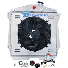 3 Row Alum Rad Shroud Fan Relay 43-48 Chevy Bg Bl Bn Fleetline Stylemaster V8 3 Row Alum Rad Shroud Fan Relay 43-48 Chevy Bg Bl Bn Fleetline Stylemaster V8