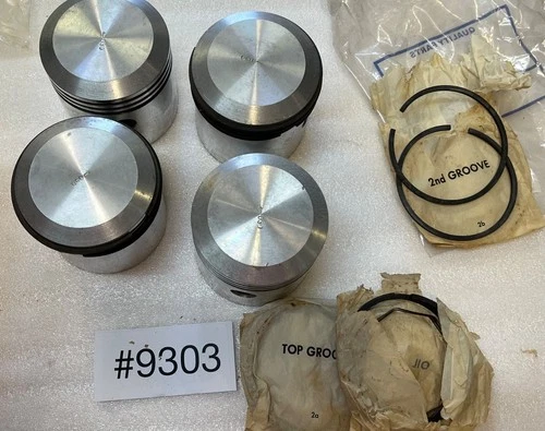 Ford Model T Aluminum Aftermarket Unused Piston Set .030 w/ Rings All in Pics