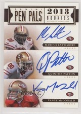 2013 Limited Pen Pals Marcus Lattimore Quinton Patton Vance McDonald Auto 5m1