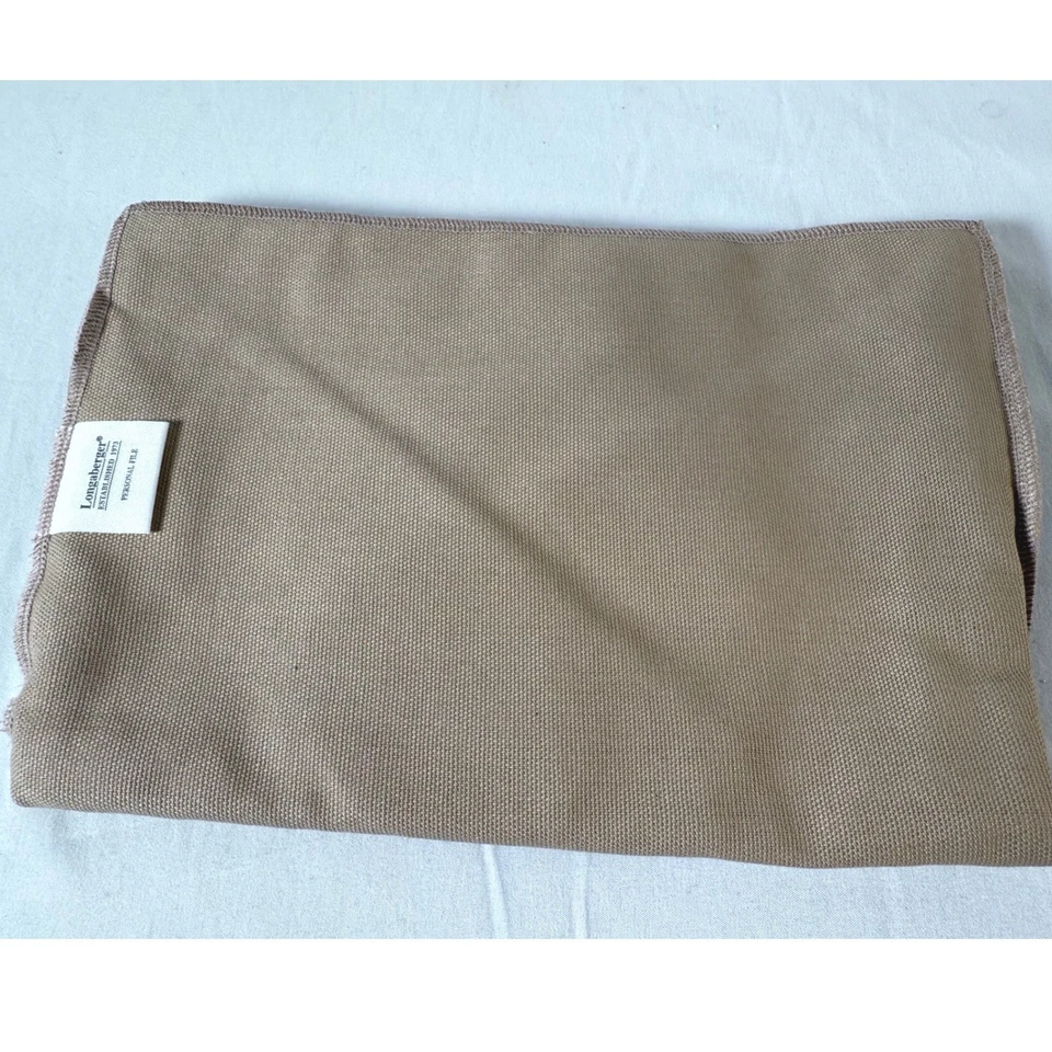 Longaberger Khaki Personal File Fabric Basket Liner New Vintage Minimalist 85-11 - Image 4 of 4