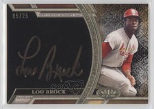 2015 Topps Tier One Acclaimed Rose Gold Ink /25 Lou Brock #AA-LB Auto HOF 0t2