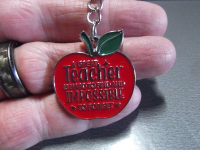 Unique Collectible Key Chain Metal 1.25''in A Great Teacher is Hard to Find.....