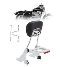 Sissy Bar backrest Luggage Rack for Harley Sportster XL883 XL1200 883 Chrome
