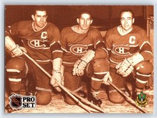 1991-92 Pro Set The Punch Line Montreal Canadiens #337