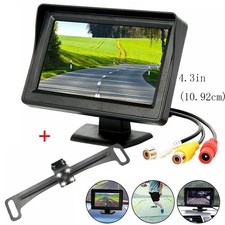 4.3" LCD Monitor Car Camera Rear View Backup Parking Reverse Kit w/ Night Vision