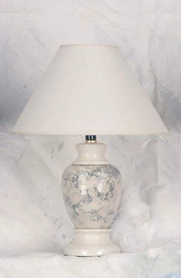 Lámpara de mesa Ore International 609IV 60 vatios 15 pulgadas cerámica con lino... Foto 2 de 2