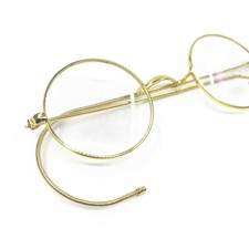 Vintage Reaing Glasses Small Round 44mm Antique Flexible Wire Rim Men Women