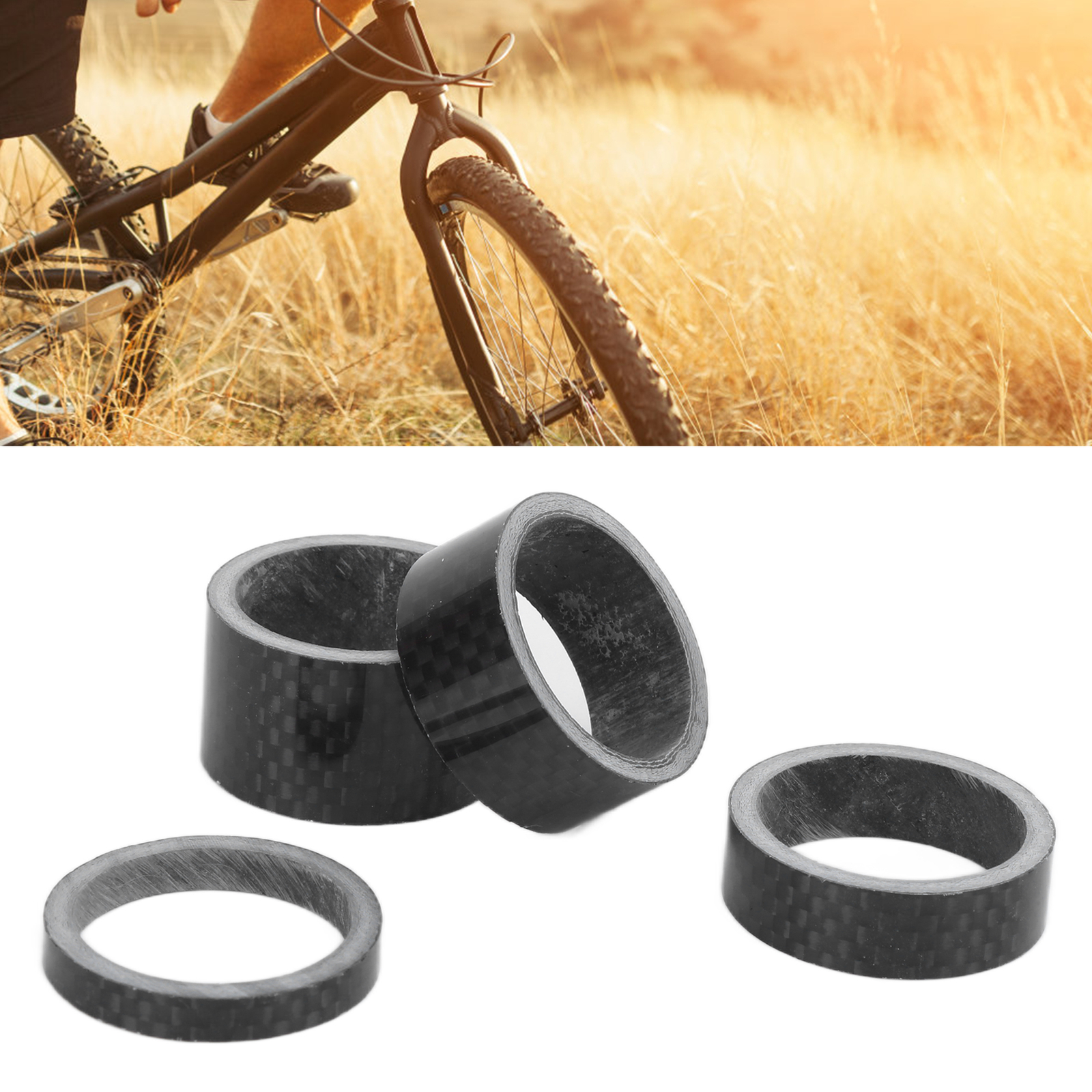 Bicycle Headset Washer Full Carbon Fiber Bike Front Fork Stem Spacer