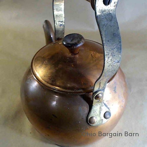 Vintage Small Copper Tea Pot Tagus Portugal Spain 5" Diameter - Picture 18 of 19