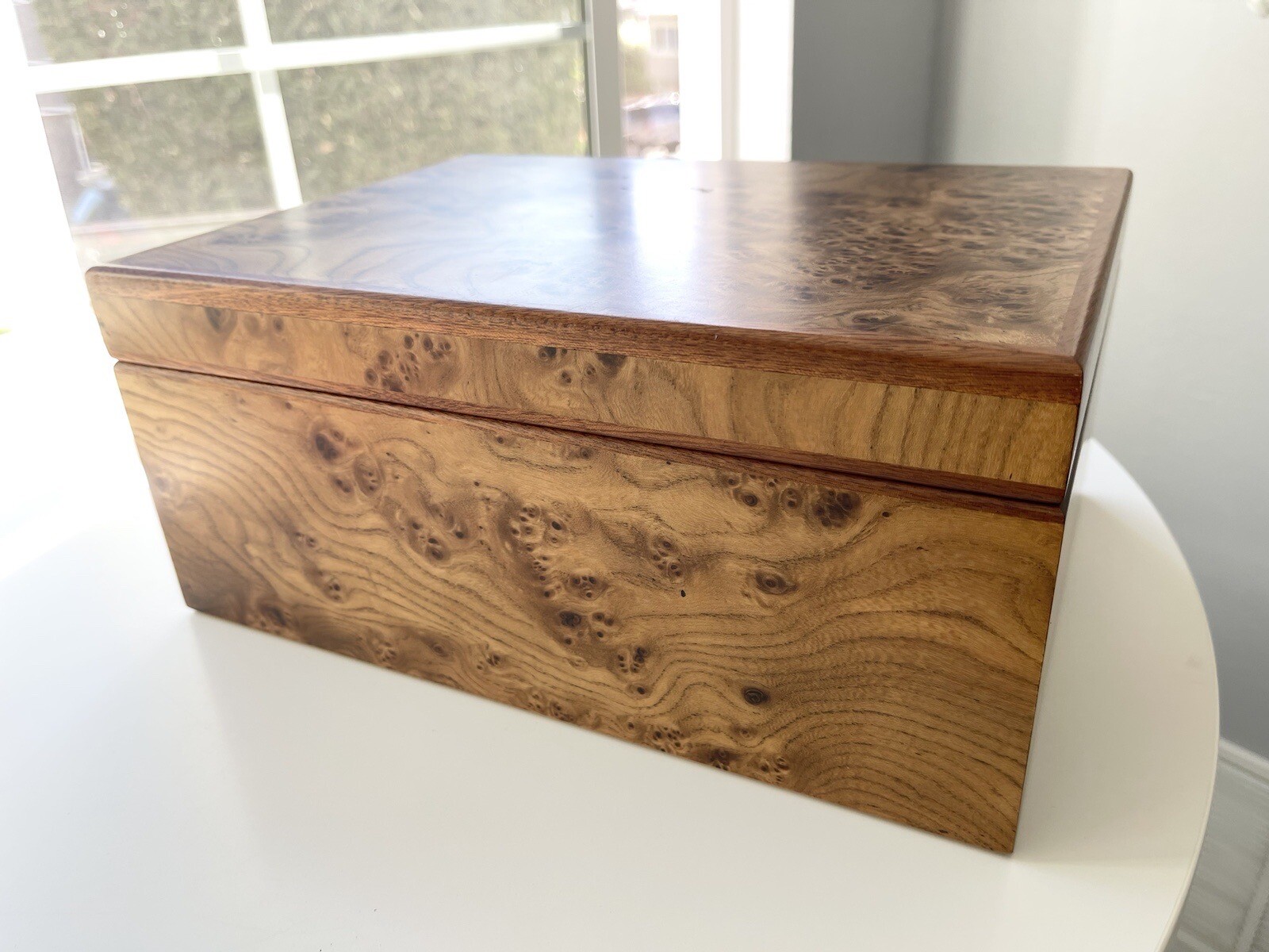 Vintage Burl Wood Walnut Cigar Humidor Made in Italy eBay