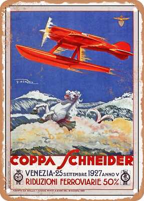 METAL SIGN - 1927 Schneider Cup Venice, September 25th, 1927 Vintage Ad