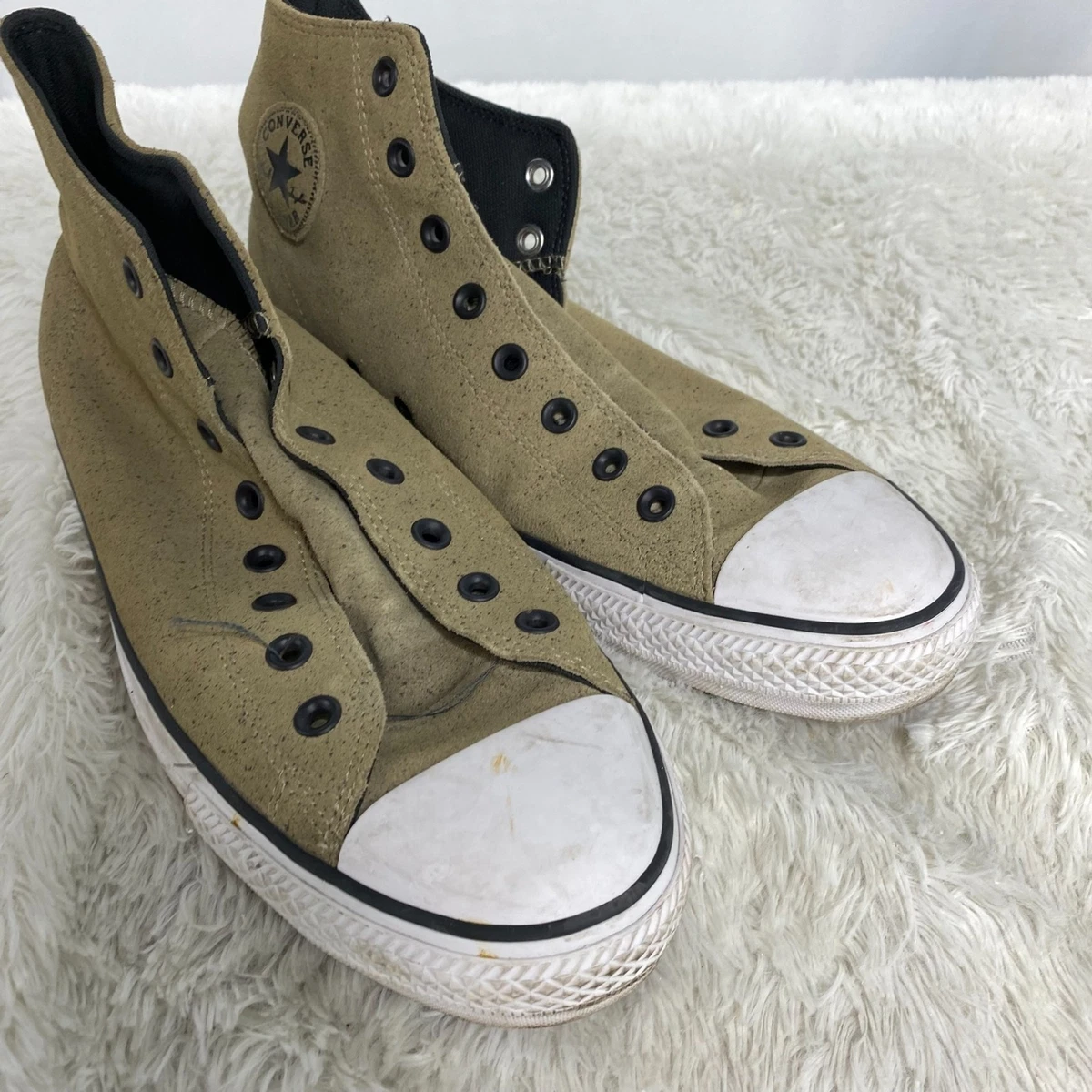 Converse CON Tan Beige Made for Skateboarding Lunarlon Hi Tops
