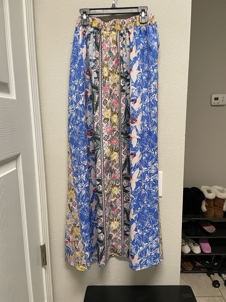 Flint And Moss maxi Skirt Blue Floral eBay
