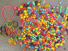 Lot Pop Snap Jewelry Plastic Beads Kids Child Shapes Sizes Color Ring Bracelet