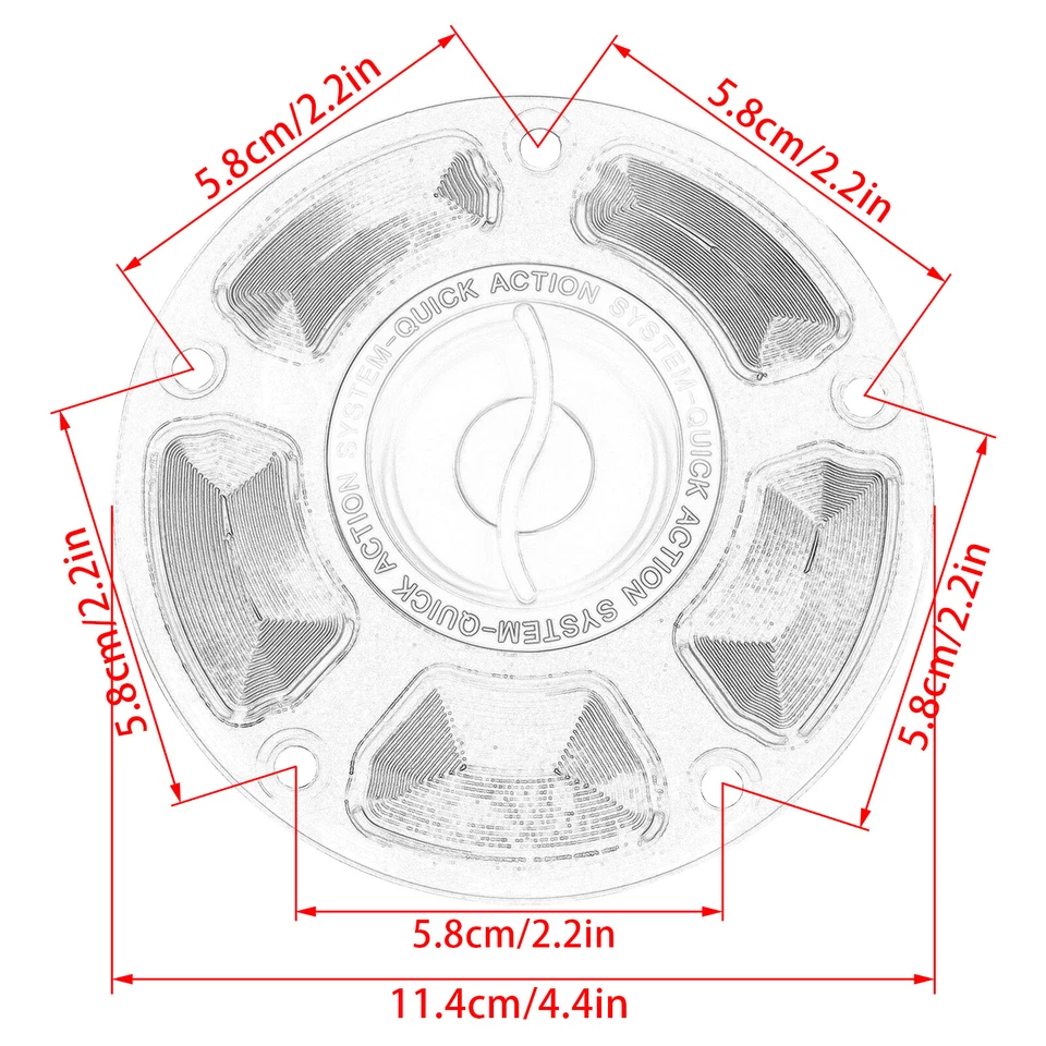 CNC Keyless Gas Fuel Tank Cap Cover For Honda CBR1000RR 2004-2013 ABS 2008-2013 - Imagem 3 de 4
