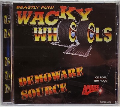 Wacky Wheels CD ROM IBM/DOS PC APOGEE Demoware Source New Factory Sealed RARE