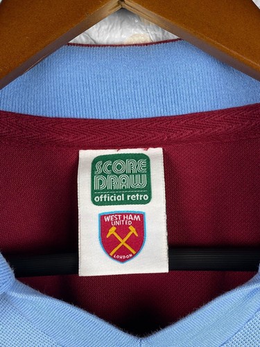 Vintage 1976 1980 Score Draw West Ham United Football Fußball Trikot - Bild 8 von 9