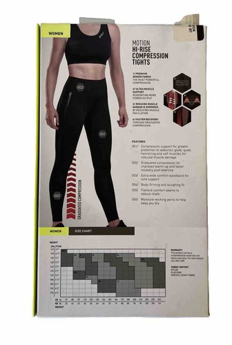 2XU Motion Hi-Rise Compression Tights - Black/Nero, Women's Sports Athletic Ru - Picture 7 of 10