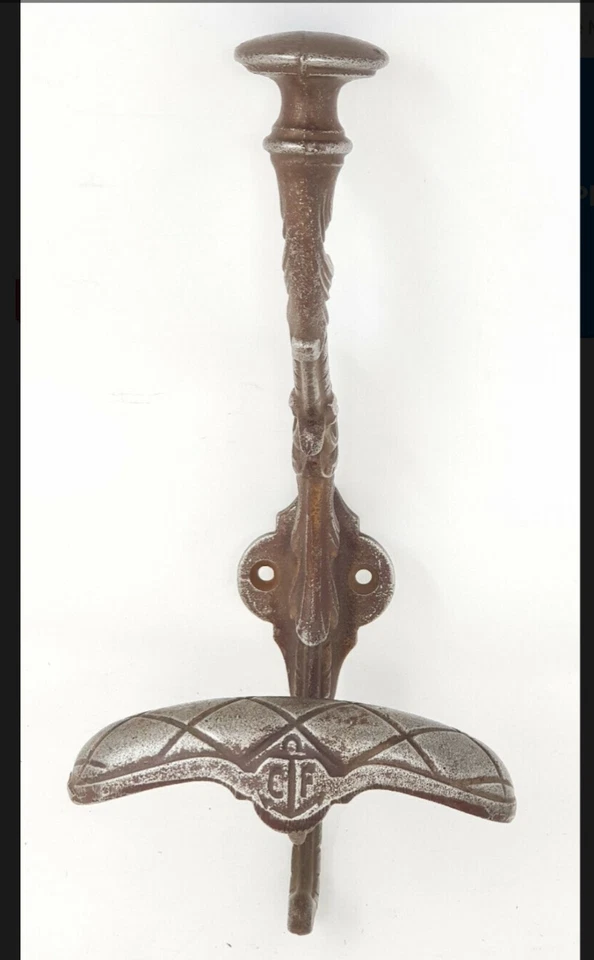 ANCIENNE PATERE PORTE MANTEAU C.F Chapeau CAMION FRERES Ancre  - Photo 2/4